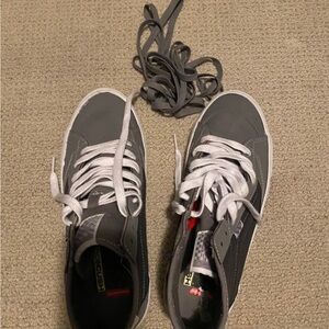 Vans Gray and White Canvas Sneakers